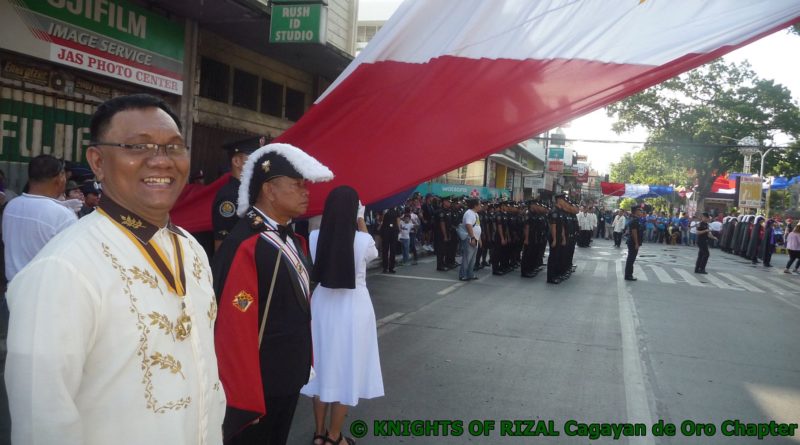 SIGHTS & SOUNDS OF CAGAYAN DE ORO CITY -We are the KNIGHTS OF RIZAL at tthe 121st Independence Day in Cagayan de Oro City Photo by Sir Dieter Sokoll